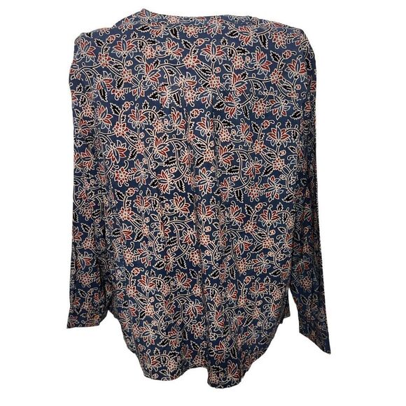 EXCELLENT CONDITION J. Jill Pure Jill Womens Large Blue parsley multicolored Fl - Picture 2 of 6